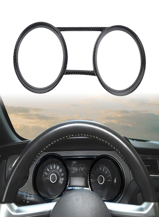 RT-TCZ Carbon Fiber Dashboard Instrument Panel Trim Frame Cover Interior Accessories for 2010-2014 Ford Mustang - Image 1